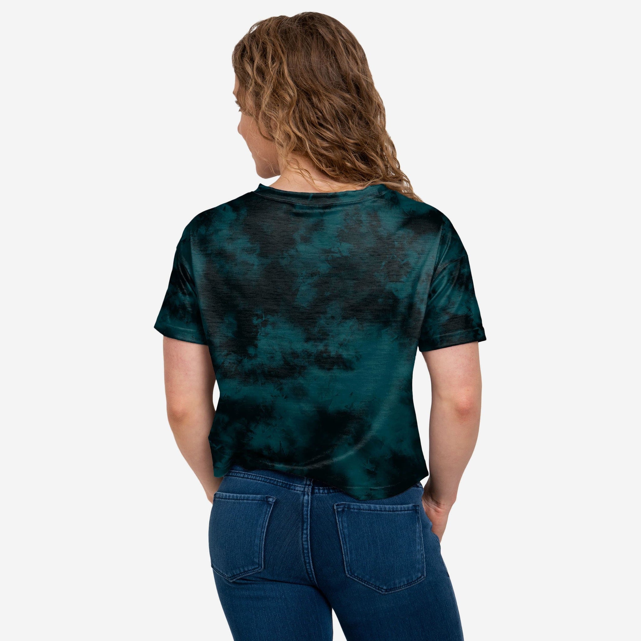 FOCO Philadelphia Eagles NFL Womens Tie-Dye Big Logo Crop Top