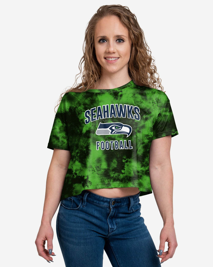 Seattle Seahawks Womens To Tie-Dye For Crop Top FOCO S - FOCO.com