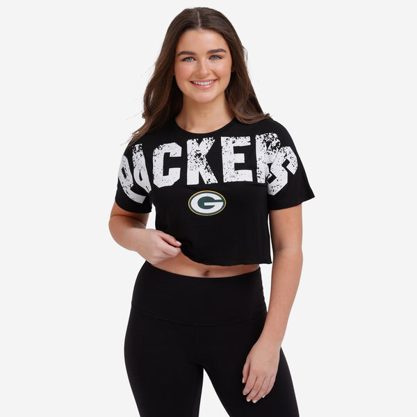 FOCO Green Bay Packers Ugly Crop Top Sweater, Women's