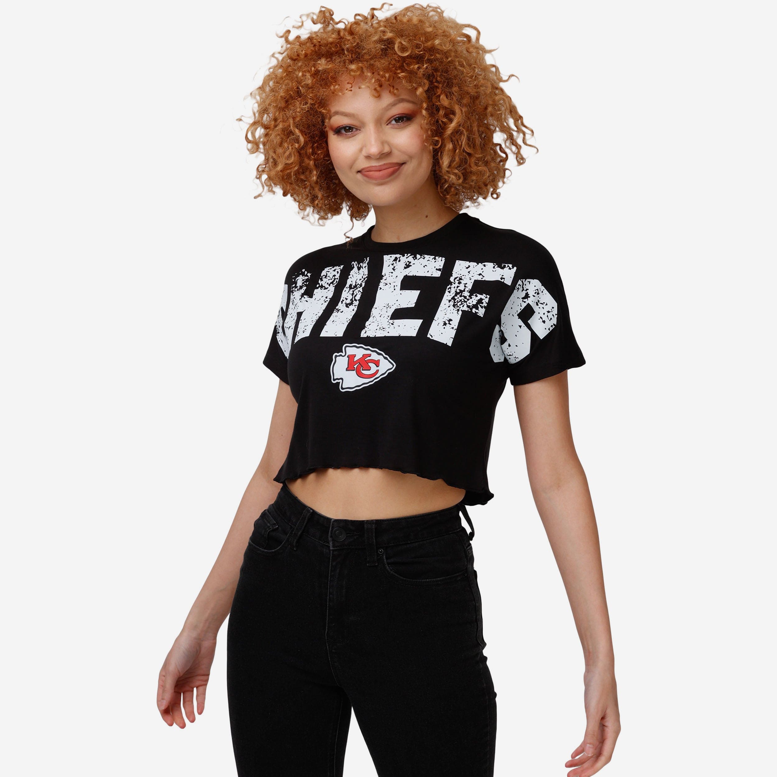 Kansas City Chiefs Women's Space Dye Crop Top Long Sleeve 22 / M