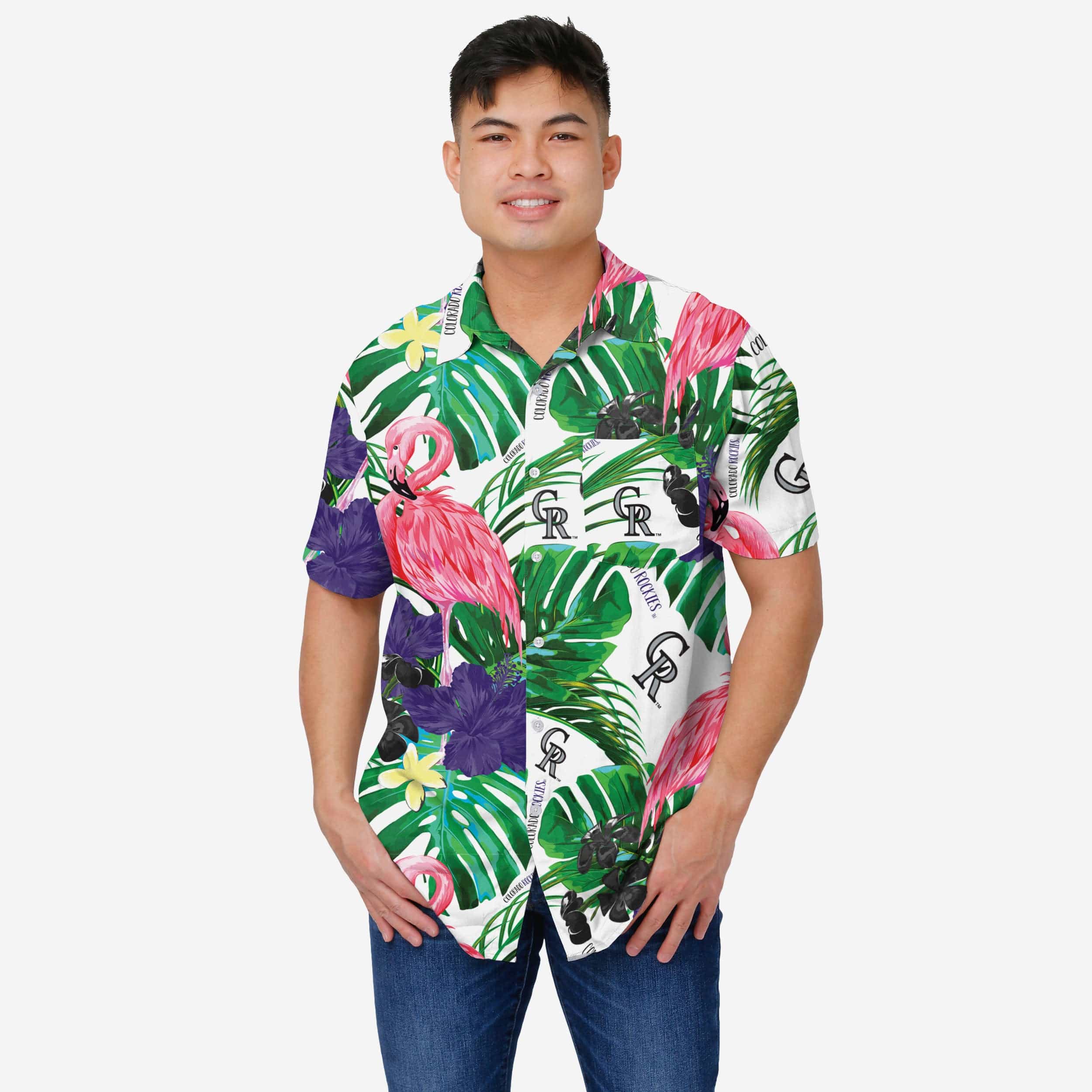 Colorado Rockies MLB Hawaiian Shirt Garden Parties Aloha Shirt