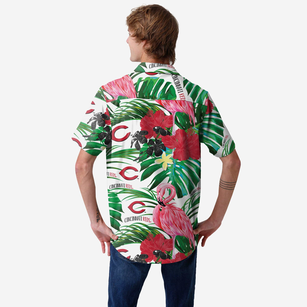 Cincinnati Reds Flamingo Button Up Shirt FOCO