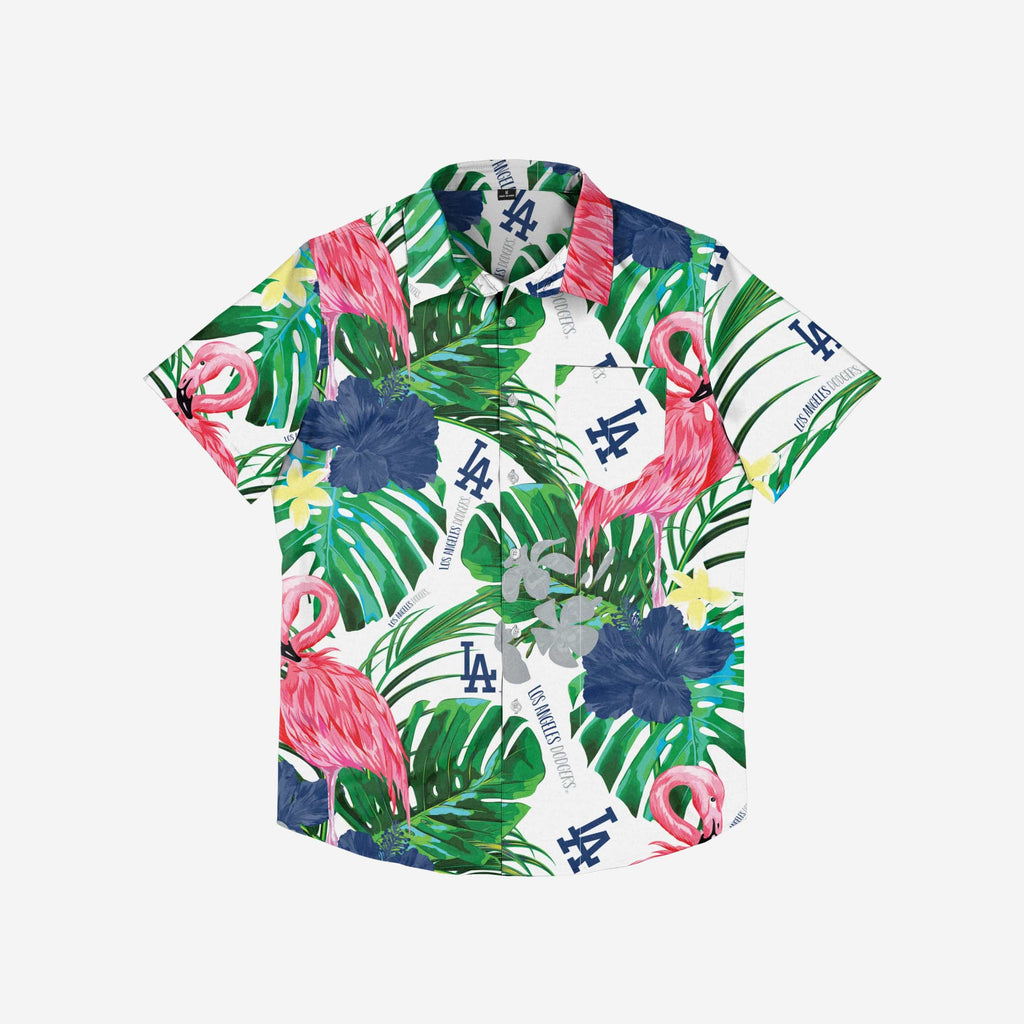 Los Angeles Dodgers Flamingo Button Up Shirt FOCO