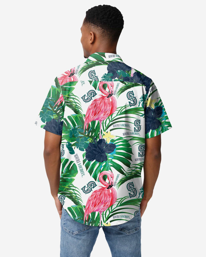 Seattle Mariners Hawaiian Shirt Flamingo Tropical Flower Mariners