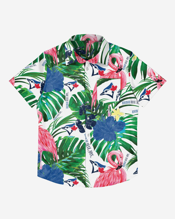 Toronto Blue Jays Flamingo Button Up Shirt FOCO - FOCO.com