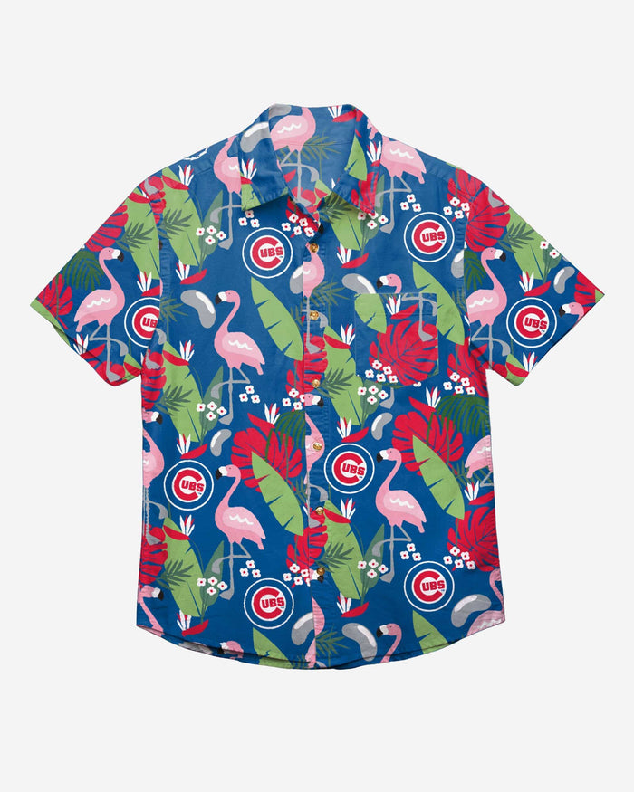 Chicago Cubs Floral Button Up Shirt FOCO