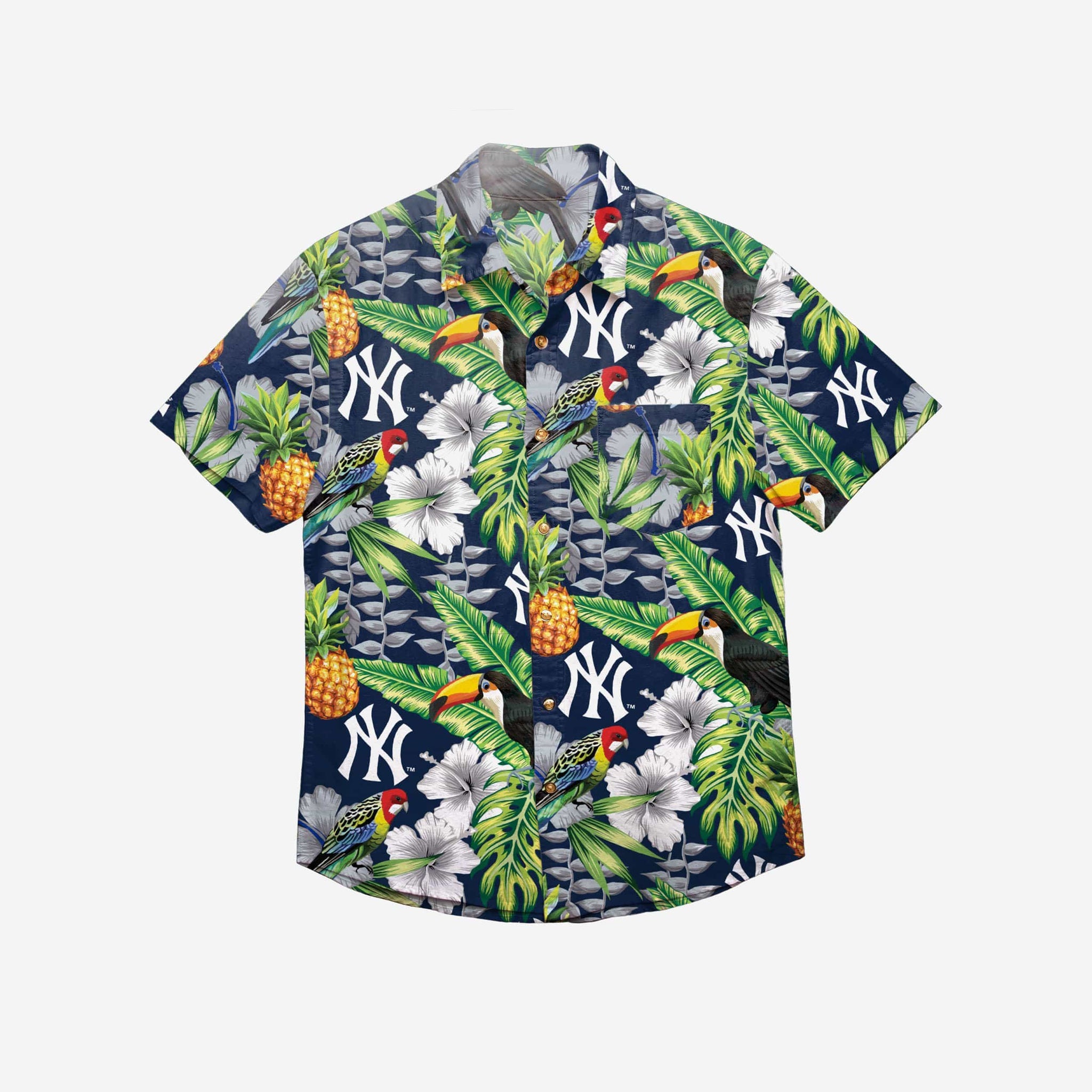 New York Yankees Hawaiian Shirt Men Women - T-shirts Low Price