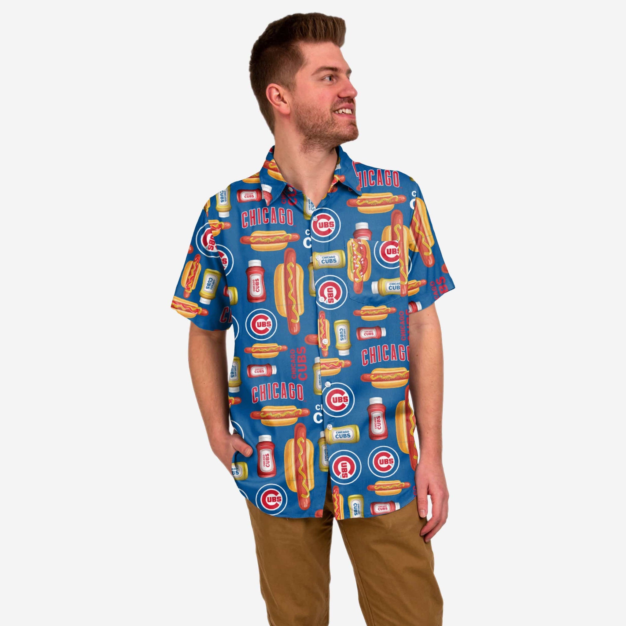 Chicago Cubs MLB Mens Grill Pro Button Up Shirt