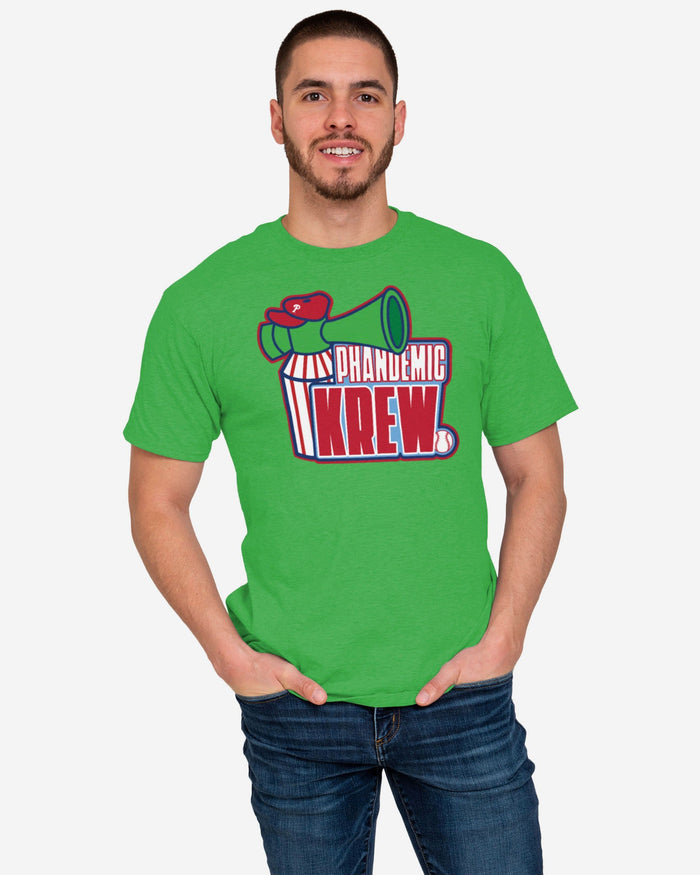 FOCO Philadelphia Phillies Green Phandemic Krew T-Shirt, Mens Size: XL