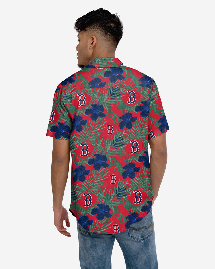 Boston Red Sox Hibiscus Button Up Shirt FOCO - FOCO.com