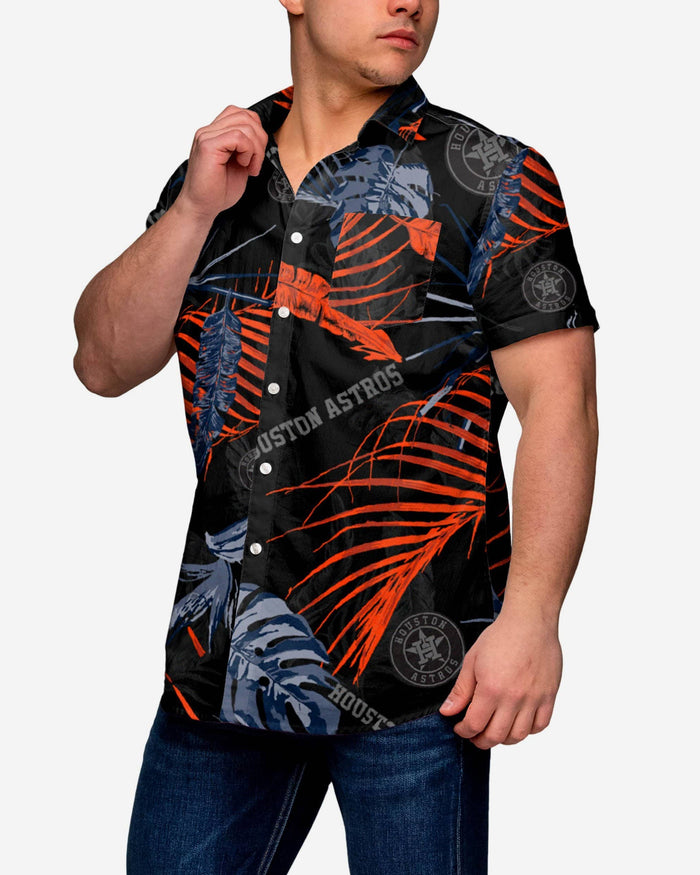 Houston Astros Neon Palm Button Up Shirt FOCO S - FOCO.com