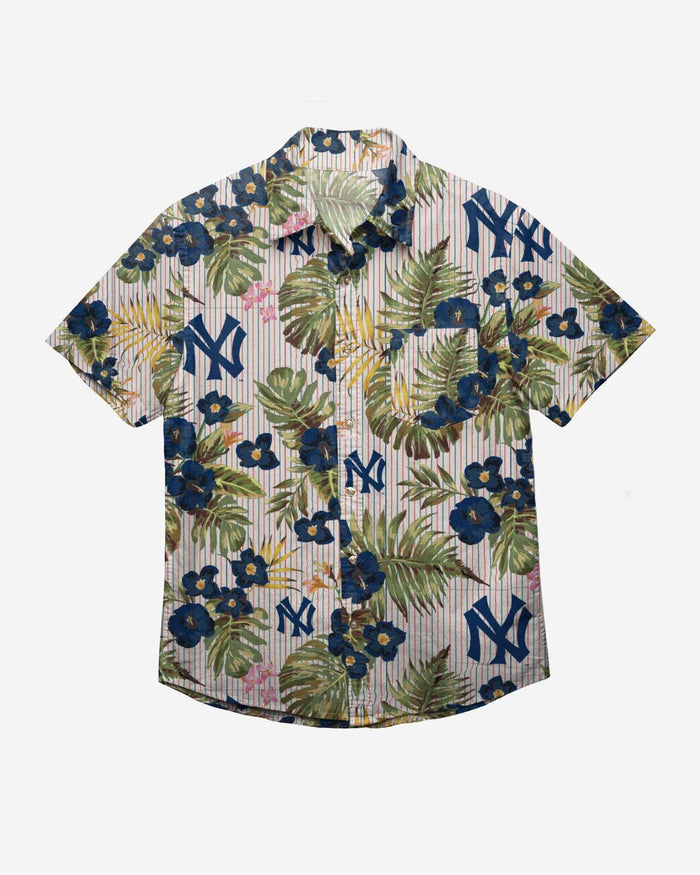 New York Yankees Throwback Threads Button Up Shirt FOCO - FOCO.com