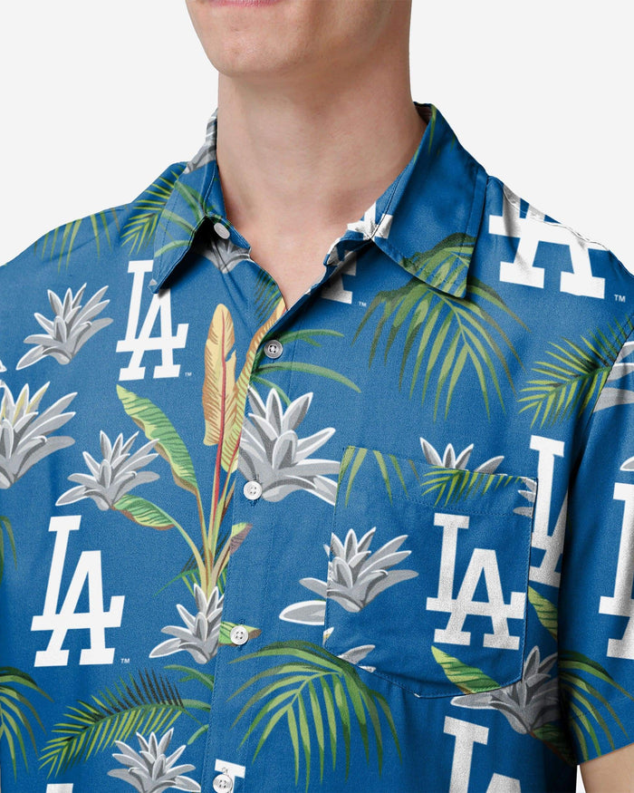 Los Angeles Dodgers Floral Button Up Shirt FOCO