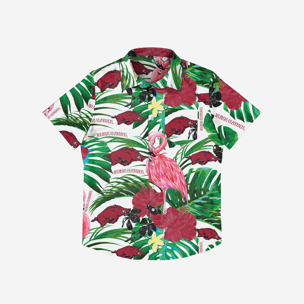 Arkansas Razorbacks Flamingo Button Up Shirt FOCO