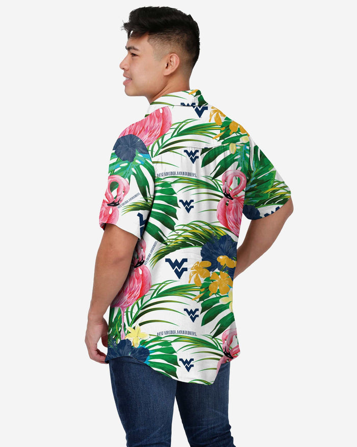 West Virginia Mountaineers Flamingo Button Up Shirt FOCO - FOCO.com