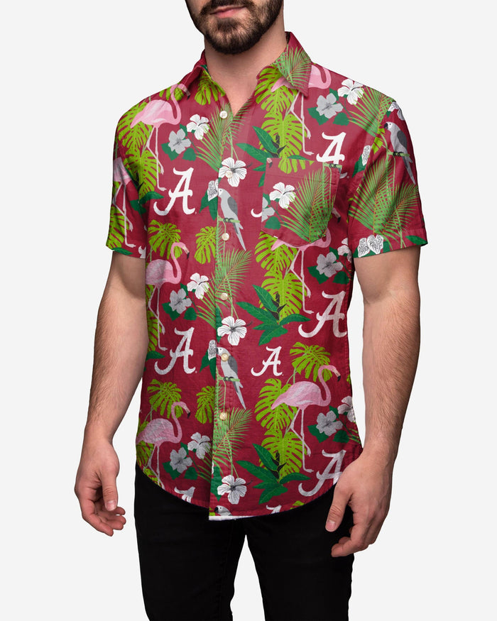 Alabama Crimson Tide Floral Button Up Shirt FOCO 2XL - FOCO.com