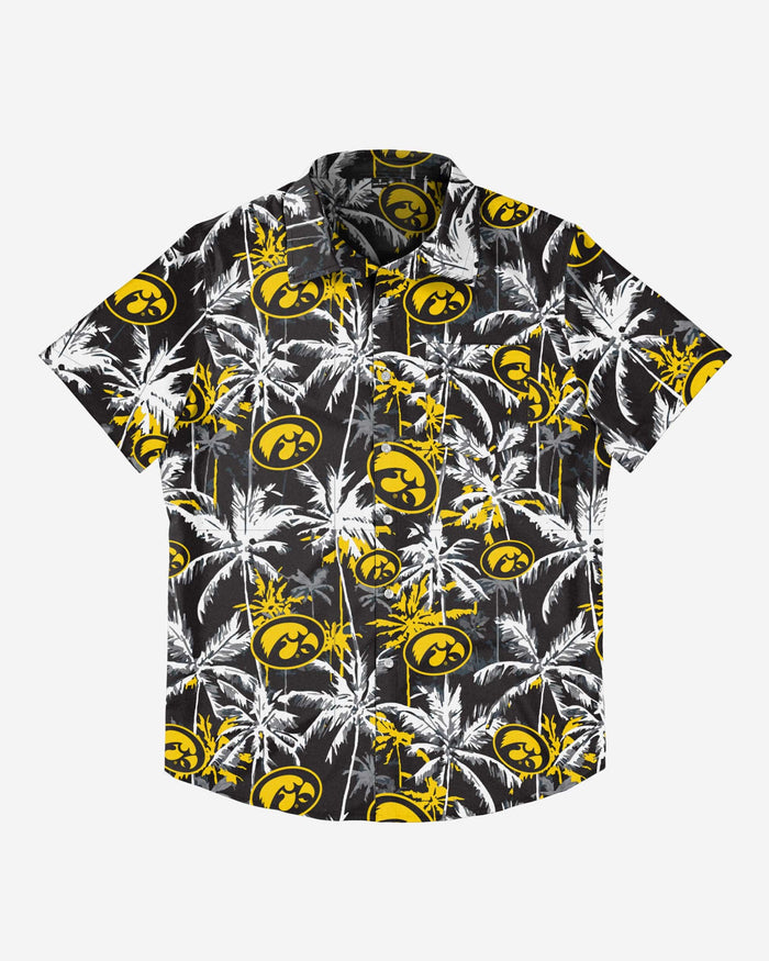 Iowa Hawkeyes Black Floral Button Up Shirt FOCO - FOCO.com