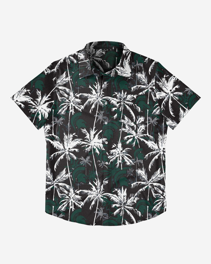 Michigan State Spartans Black Floral Button Up Shirt FOCO - FOCO.com