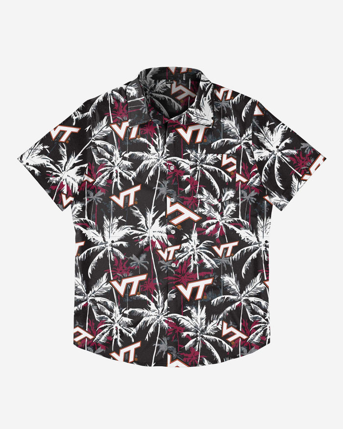 Virginia Tech Hokies Black Floral Button Up Shirt FOCO - FOCO.com