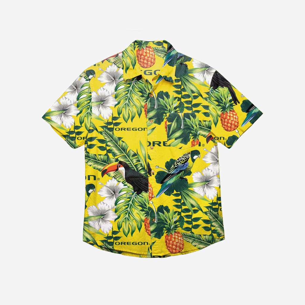 Oregon Ducks Floral Button Up Shirt FOCO