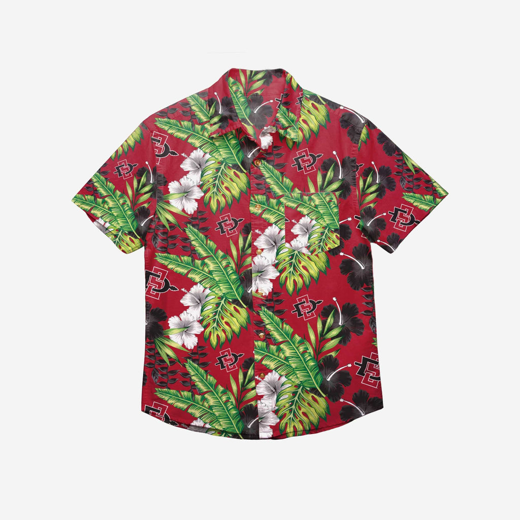 San Diego State Aztecs Floral Button Up Shirt FOCO