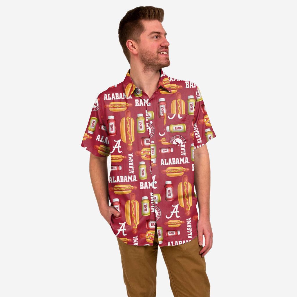 Alabama Crimson Tide Grill Pro Button Up Shirt FOCO S - FOCO.com