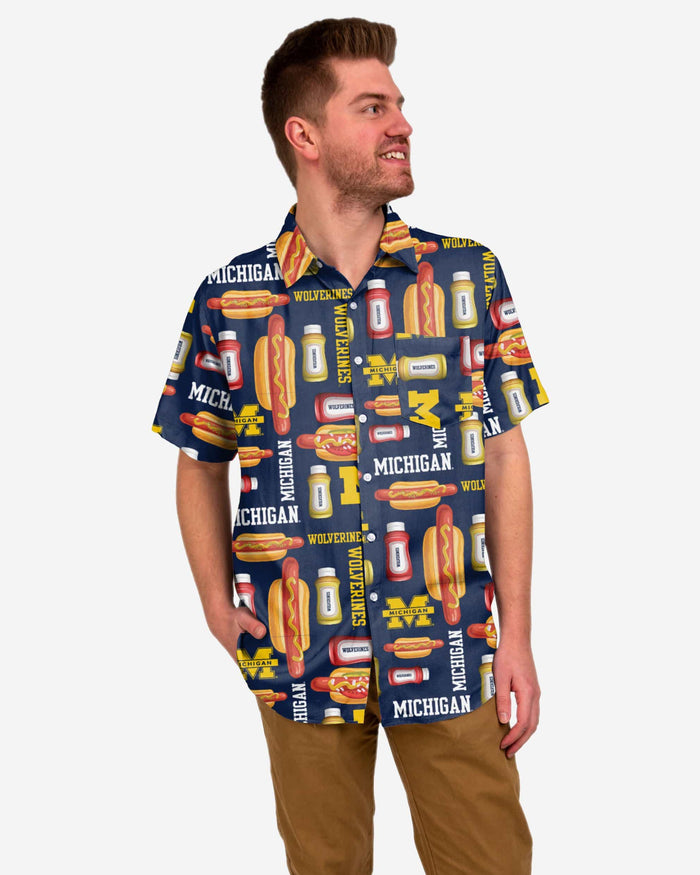 Michigan Wolverines Grill Pro Button Up Shirt FOCO S - FOCO.com