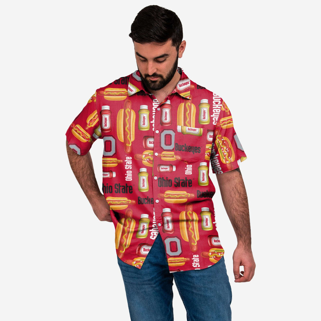 Ohio State Buckeyes Grill Pro Button Up Shirt FOCO S - FOCO.com