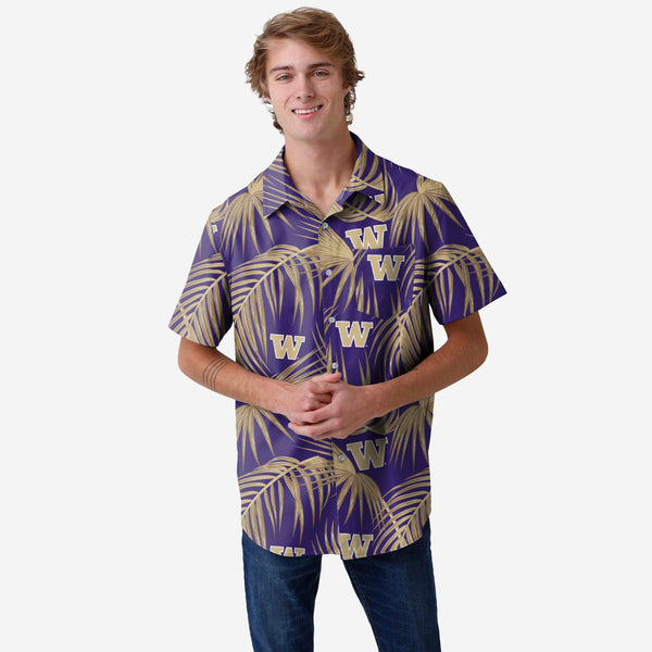 FOCO Seattle Seahawks NFL Mens Hawaiian Button Up Shirt - L