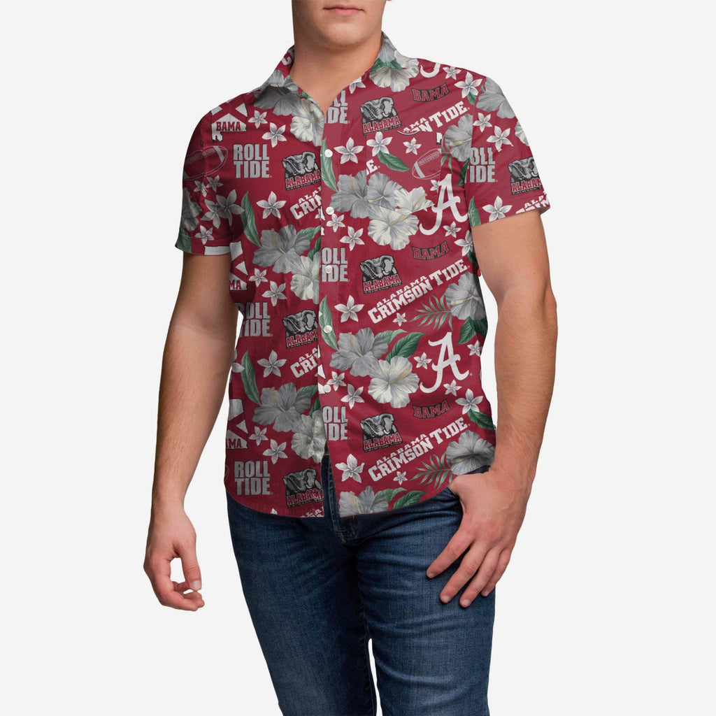 Alabama Crimson Tide City Style Button Up Shirt FOCO S - FOCO.com