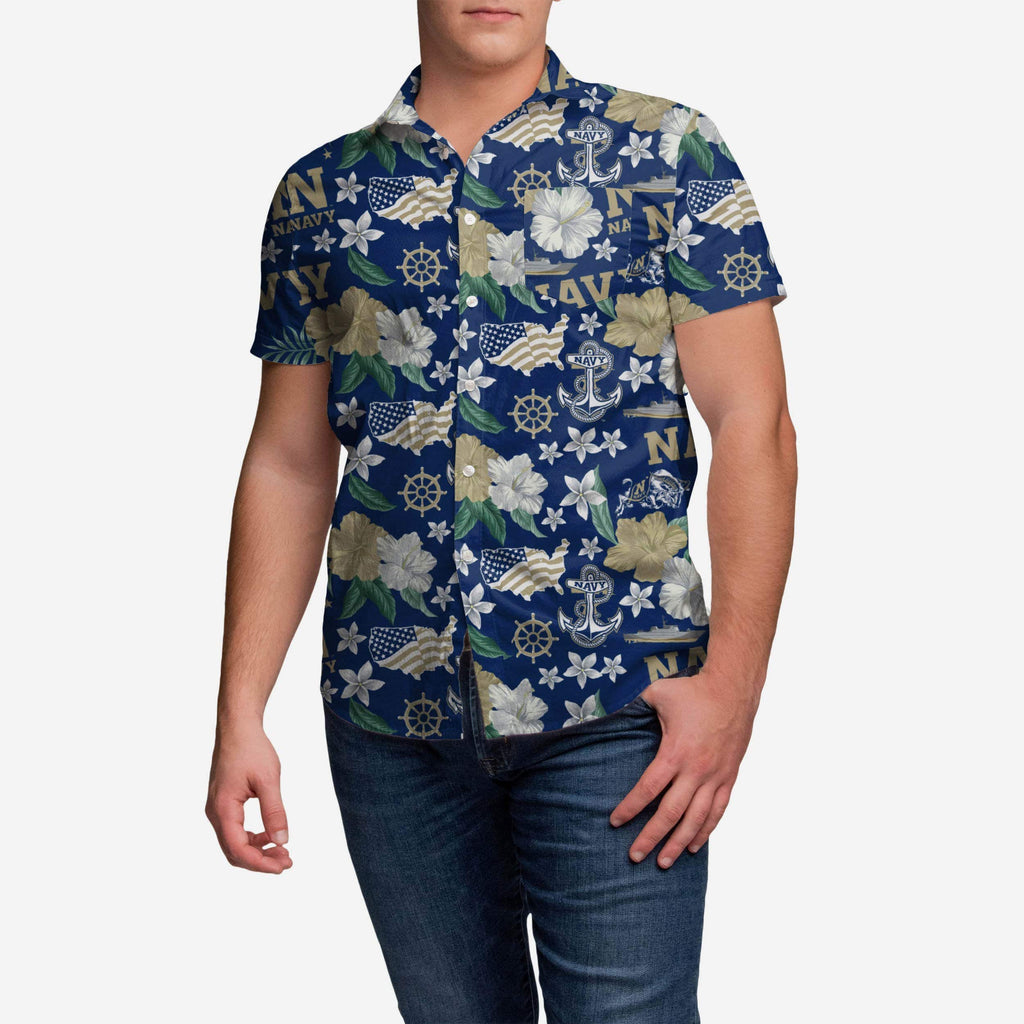 Navy Midshipmen City Style Button Up Shirt FOCO S - FOCO.com