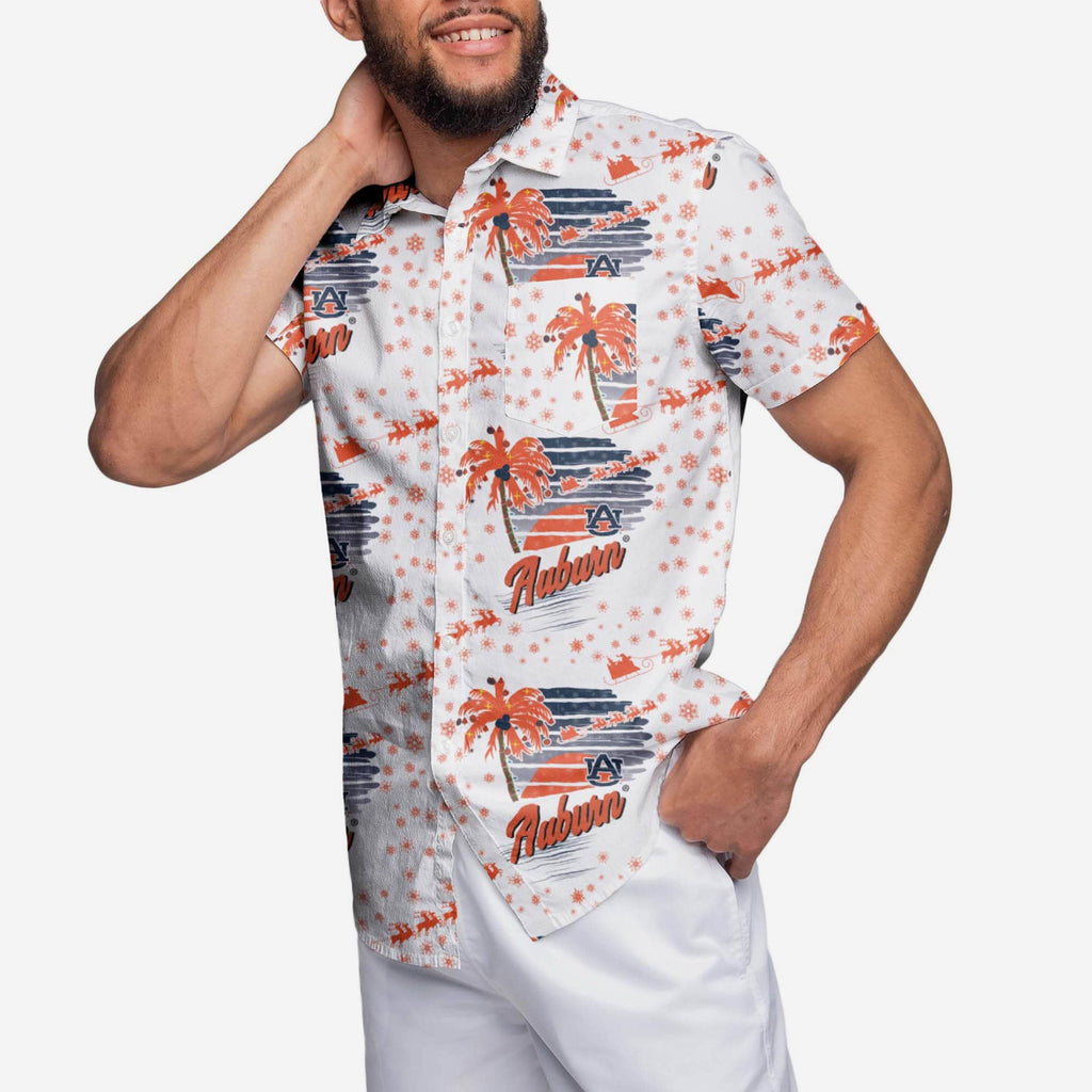 Auburn Tigers Winter Tropical Button Up Shirt FOCO S - FOCO.com