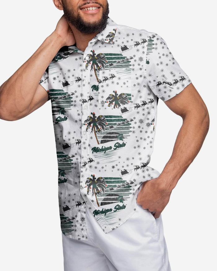 Michigan State Spartans Winter Tropical Button Up Shirt FOCO S - FOCO.com