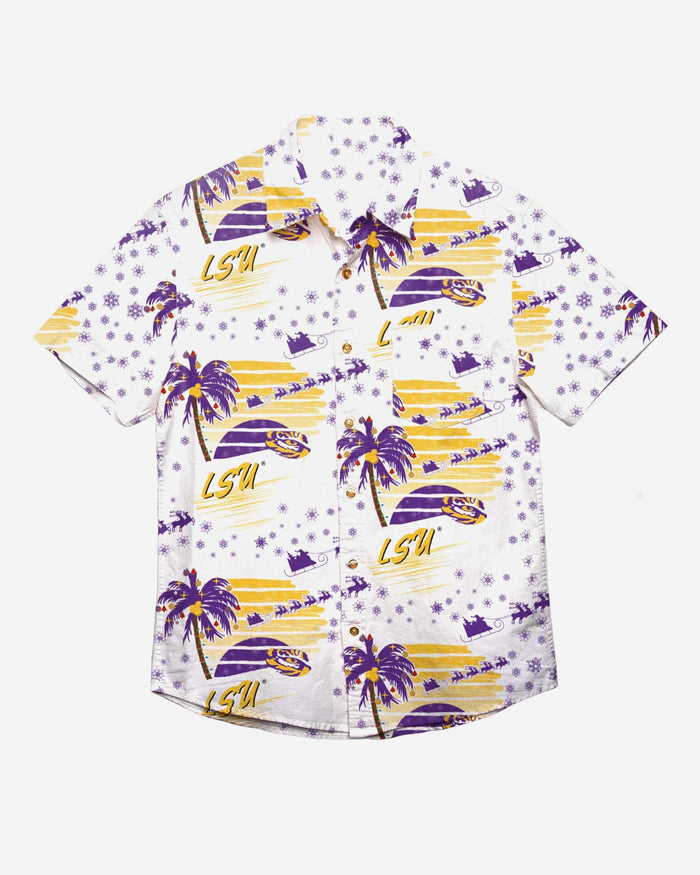 LSU Tigers Winter Tropical Button Up Shirt FOCO - FOCO.com