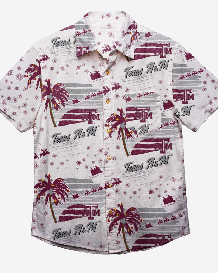 Texas A&M Aggies Winter Tropical Button Up Shirt FOCO - FOCO.com