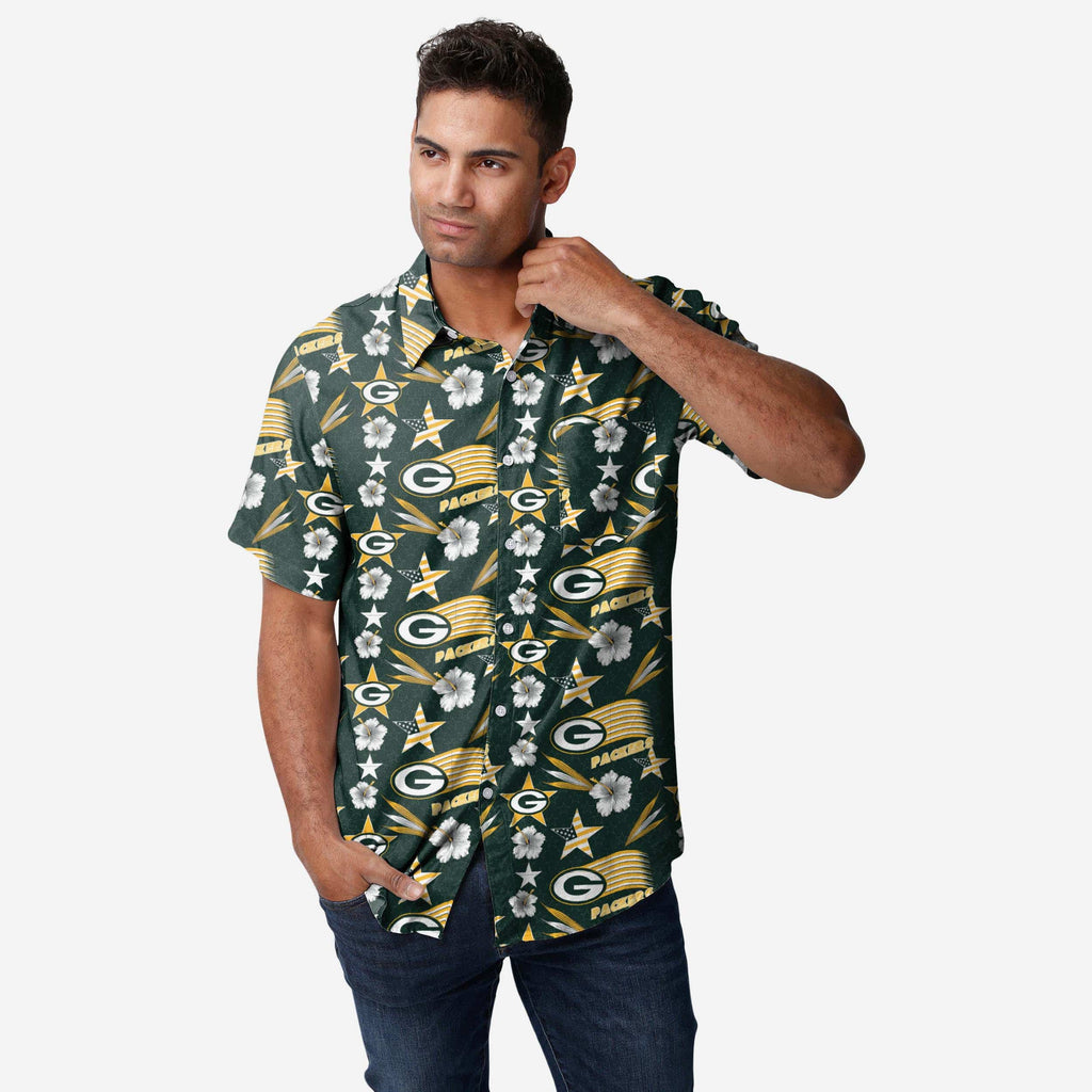 Green Bay Packers Americana Button Up Shirt FOCO S - FOCO.com