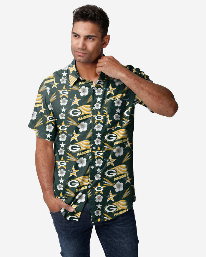 Green Bay Packers Americana Button Up Shirt FOCO S - FOCO.com