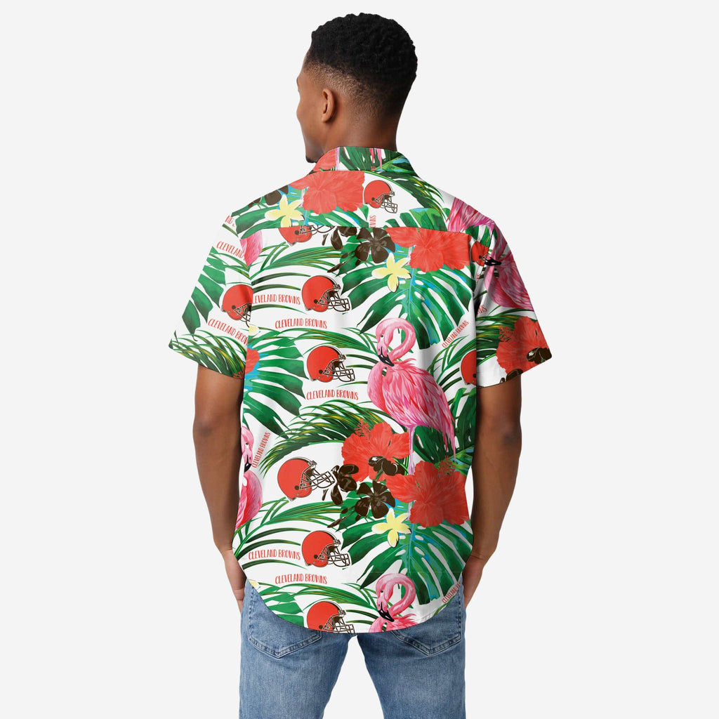 Cleveland Browns Flamingo Button Up Shirt FOCO