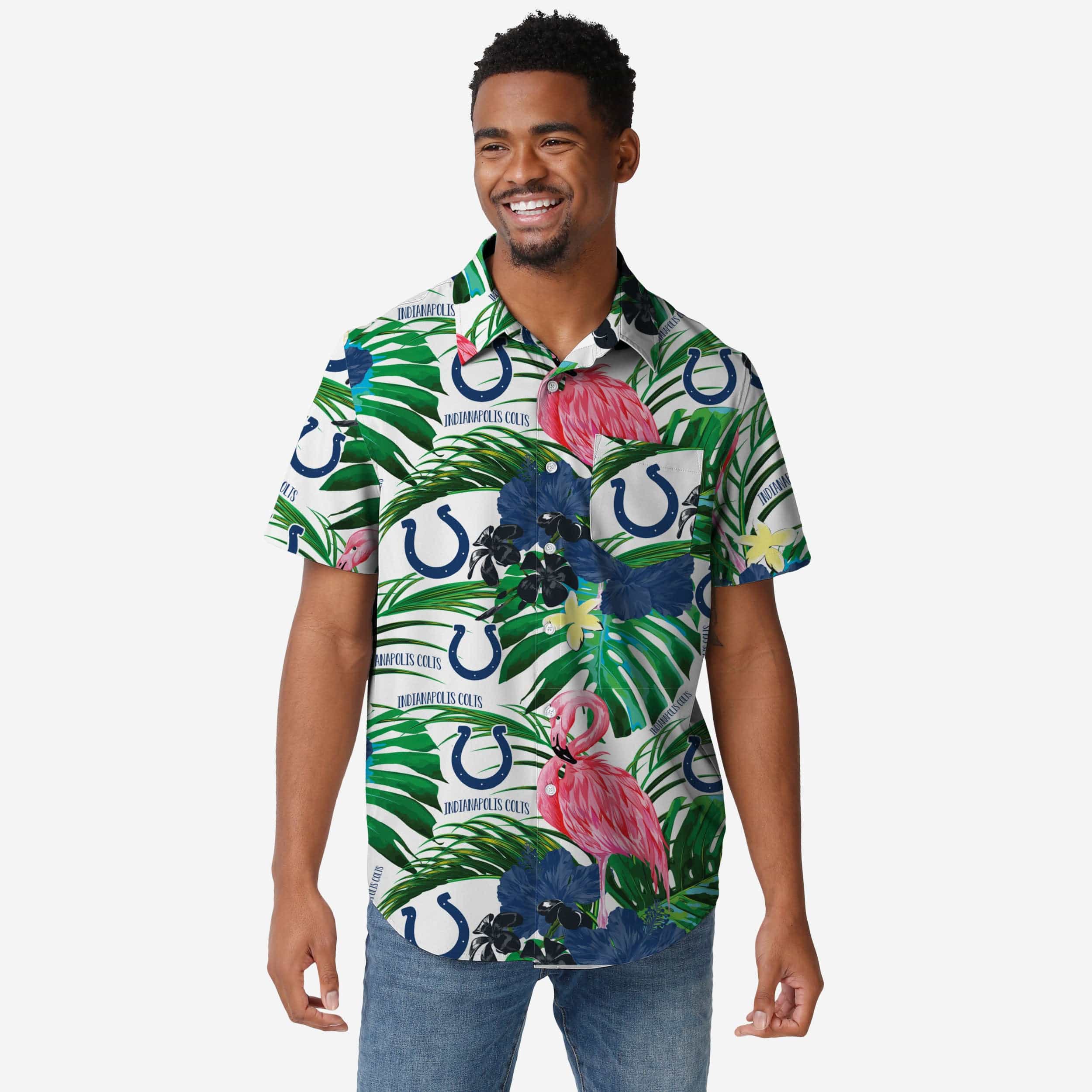 Custom Name Indianapolis Colts NFL Aloha Hawaiian Shirt