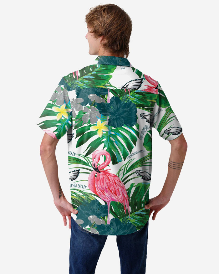 FOCO New York Yankees Flamingo Button Up Shirt, Mens Size: XL
