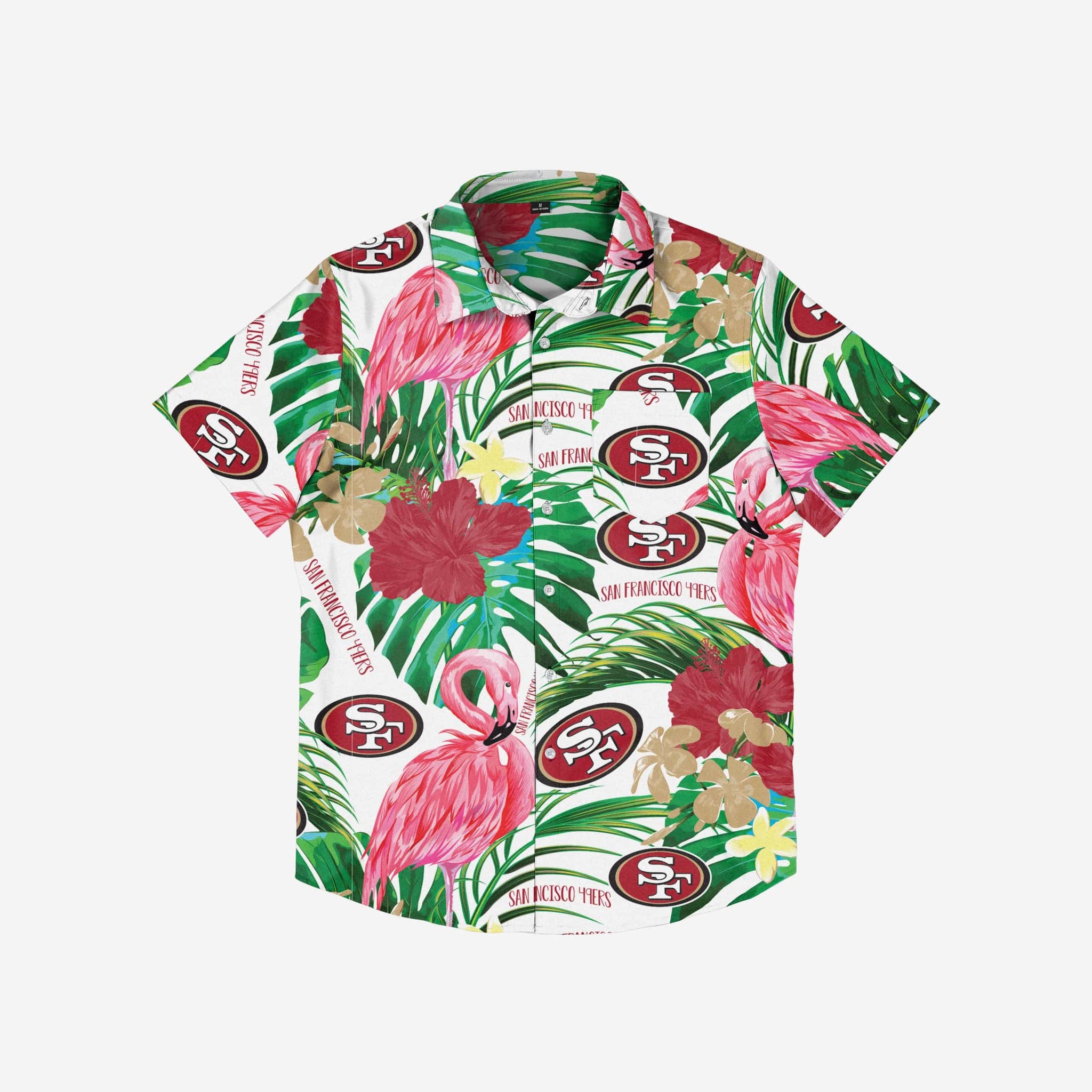 San Francisco 49ers NFL Tropical Flowers Hawaiian Shirt - T-shirts