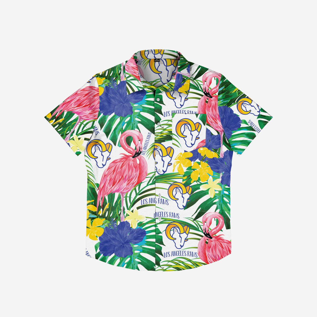 Los Angeles Rams Flamingo Button Up Shirt FOCO