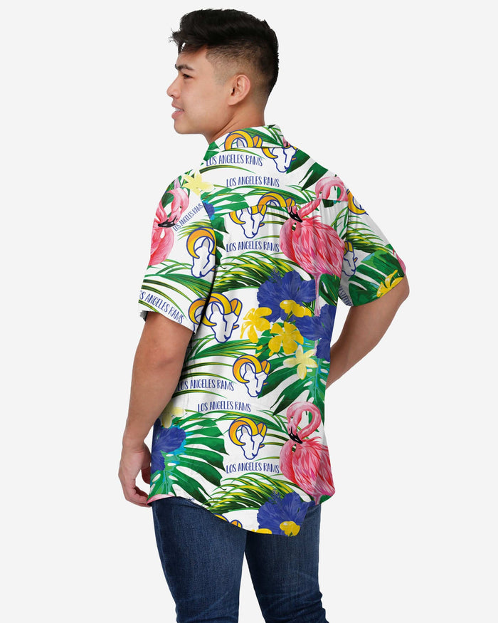 Los Angeles Rams Flamingo Button Up Shirt FOCO - FOCO.com