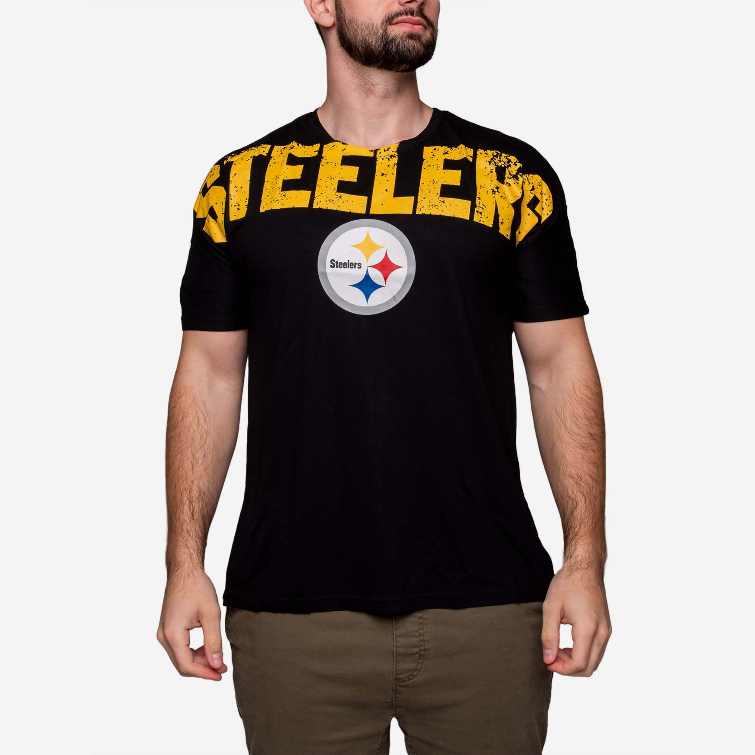 : FOCO Pittsburgh Steelers Bold Wordmark Black T-Shirt