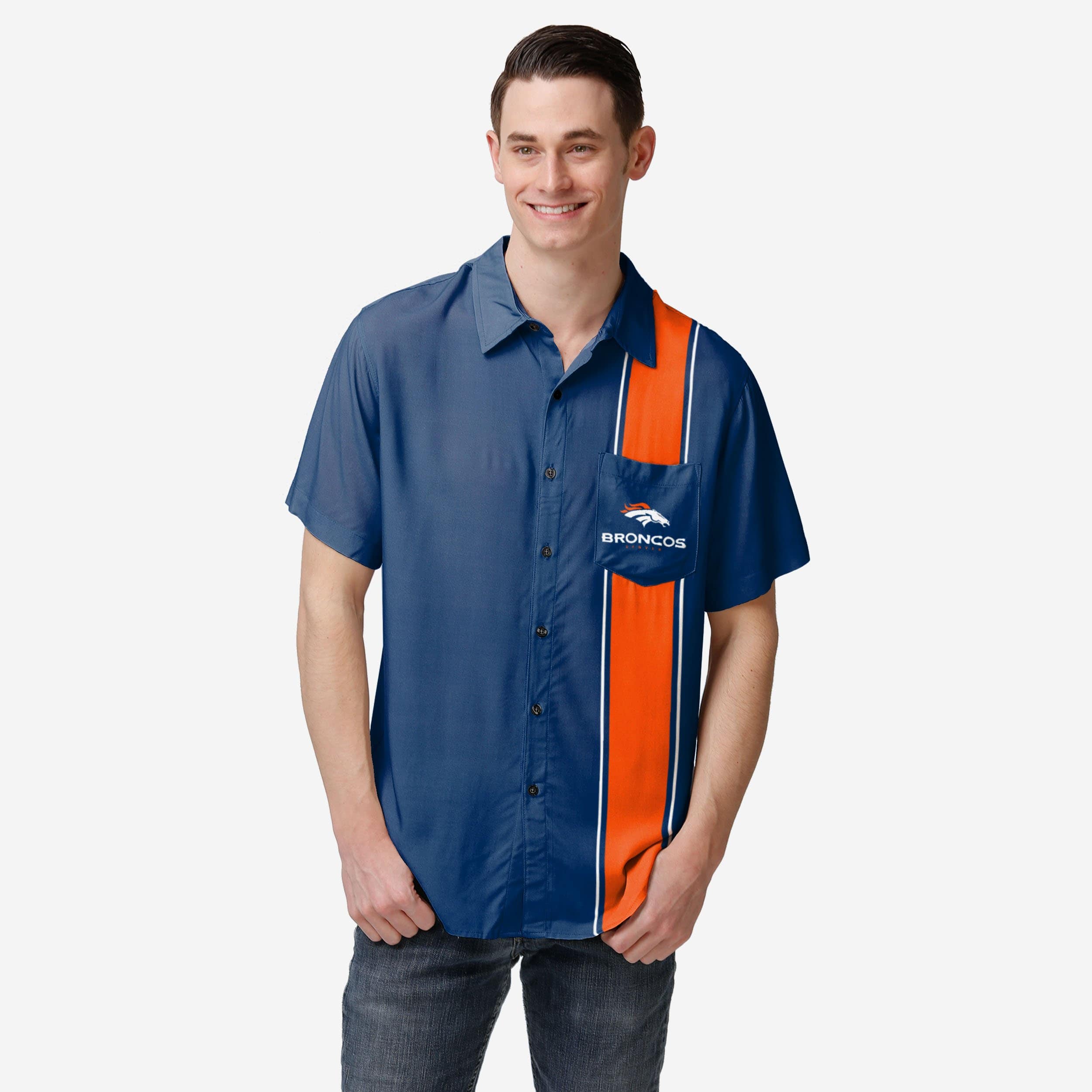 Denver Broncos Flame Polo Shirt - T-shirts Low Price