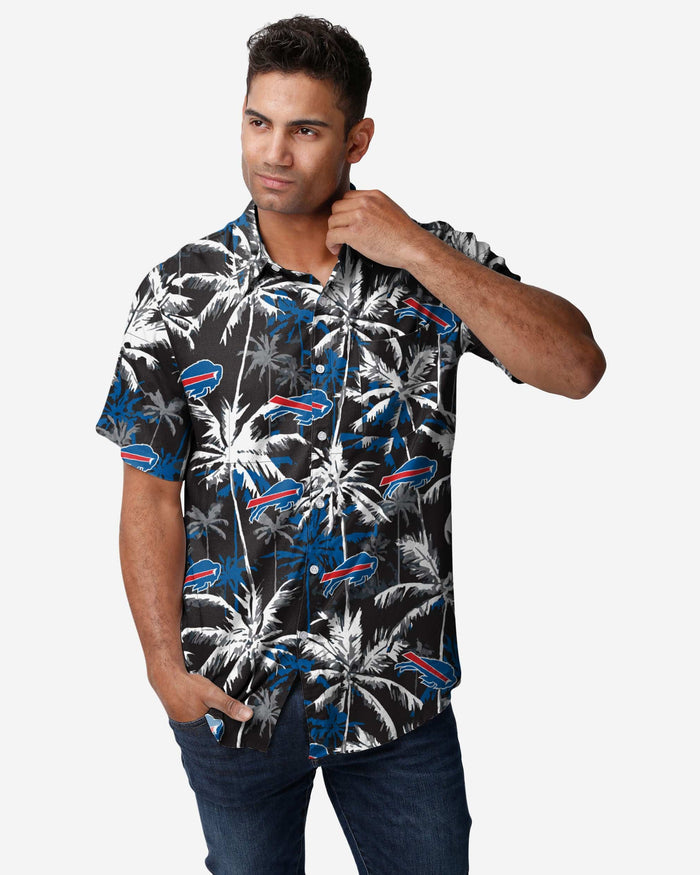 Buffalo Bills Black Floral Button Up Shirt FOCO S - FOCO.com