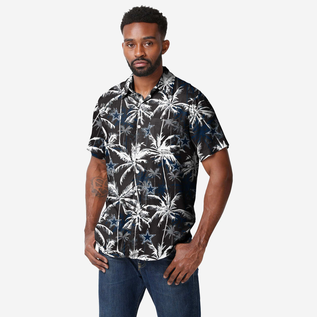 Dallas Cowboys Black Floral Button Up Shirt FOCO S - FOCO.com