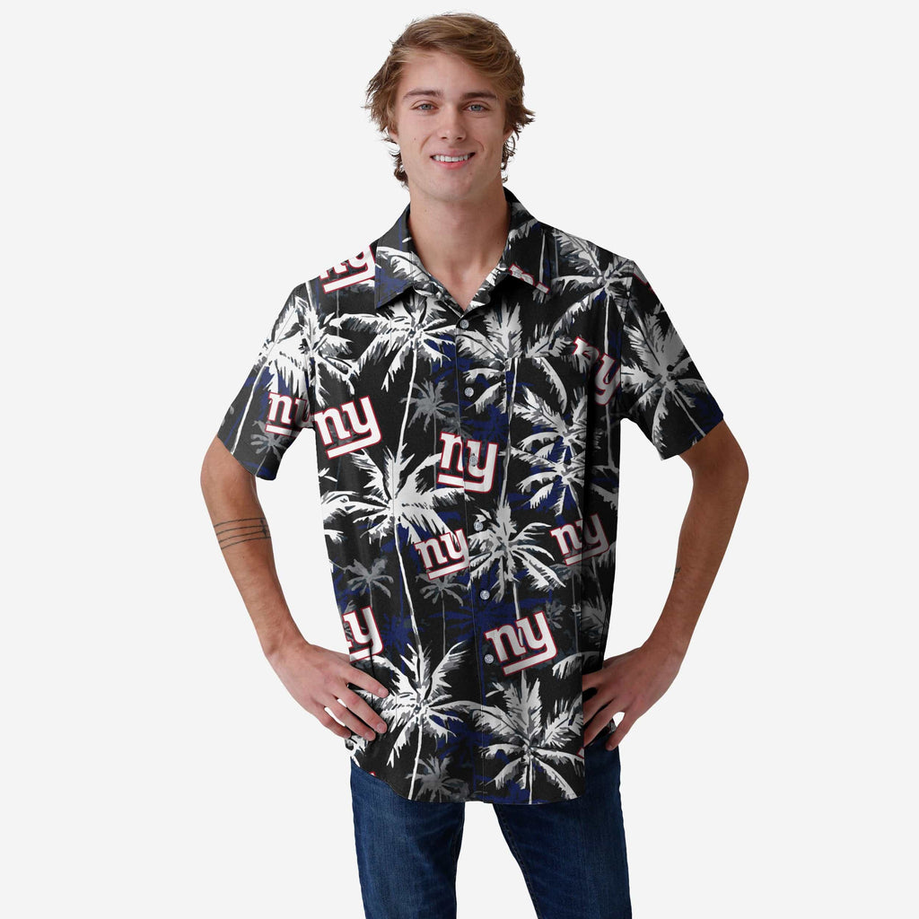 New York Giants Black Floral Button Up Shirt FOCO S - FOCO.com