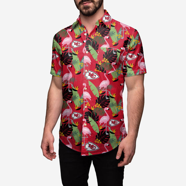 FOCO Buffalo Bills NFL Mens Floral Button Up Shirt