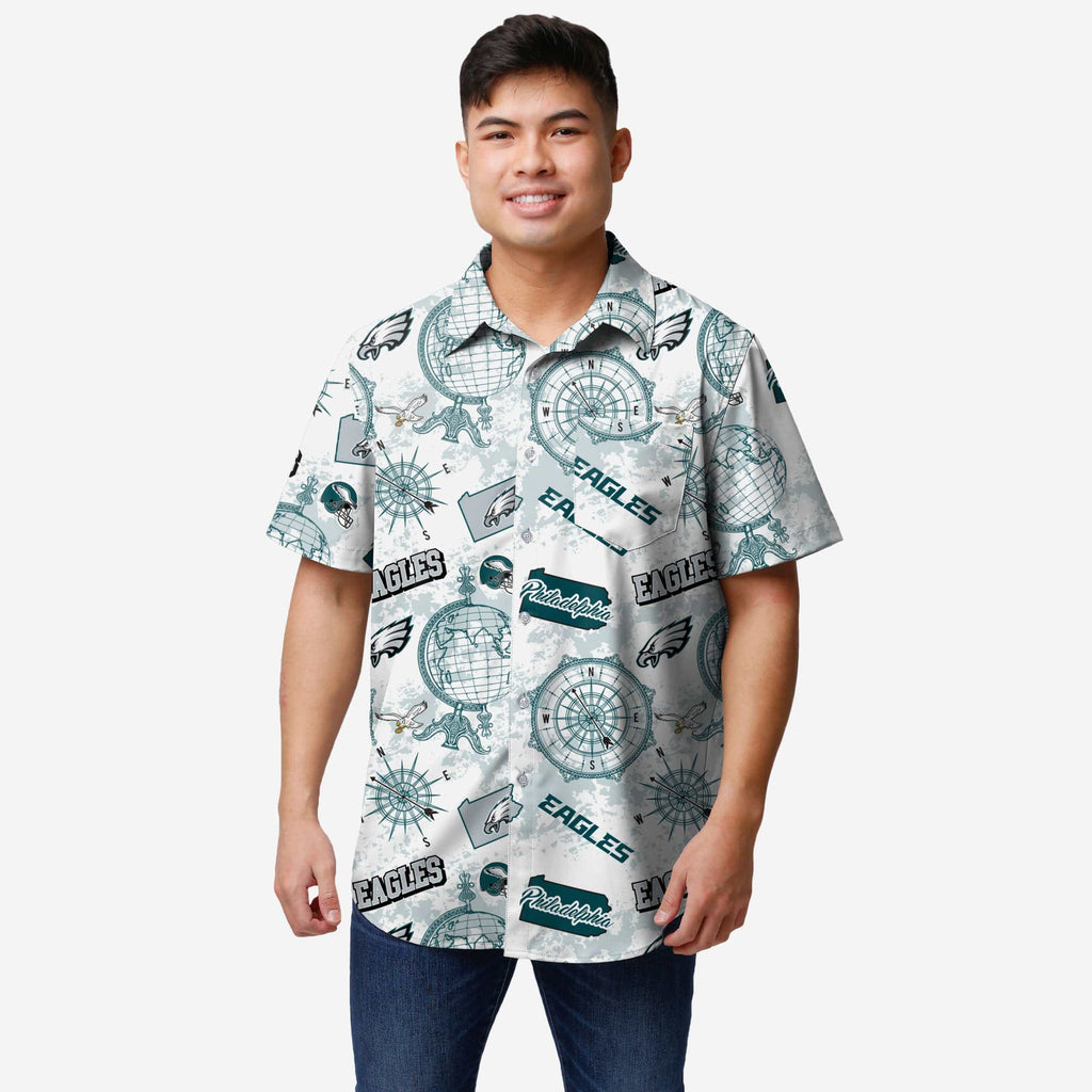 Philadelphia Eagles Mercader Button Up Shirt FOCO S - FOCO.com